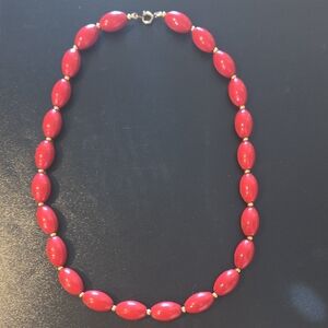 Red Bead Necklace - Classic Women Jewelry